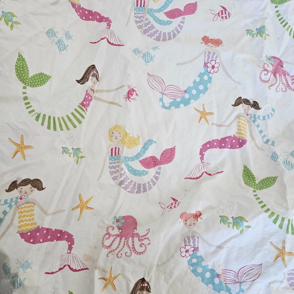 Pottery Barn Kids Organic Bailey Mermaid Sheet Set